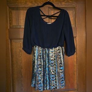 Navy sequin mini dress SZ medium